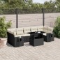 vidaXL 8-tlg. Garten-Sofagarnitur mit Kissen Schwarz Poly Rattan vidaXL 8-tlg. Garten-Sofagarnitur mit Kissen Schwarz Poly Rattan