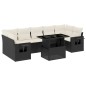 vidaXL 8-tlg. Garten-Sofagarnitur mit Kissen Schwarz Poly Rattan vidaXL 8-tlg. Garten-Sofagarnitur mit Kissen Schwarz Poly Rattan