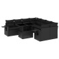 vidaXL 9-tlg. Garten-Sofagarnitur mit Kissen Schwarz Poly Rattan vidaXL 9-tlg. Garten-Sofagarnitur mit Kissen Schwarz Poly Rattan