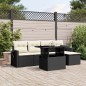 vidaXL 6-tlg. Garten-Sofagarnitur mit Kissen Schwarz Poly Rattan vidaXL 6-tlg. Garten-Sofagarnitur mit Kissen Schwarz Poly Rattan