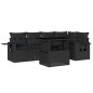 vidaXL 6-tlg. Garten-Sofagarnitur mit Kissen Schwarz Poly Rattan vidaXL 6-tlg. Garten-Sofagarnitur mit Kissen Schwarz Poly Rattan