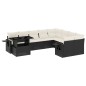 vidaXL 10-tlg. Garten-Sofagarnitur mit Kissen Schwarz Poly Rattan vidaXL 10-tlg. Garten-Sofagarnitur mit Kissen Schwarz Poly Rattan