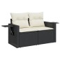 vidaXL 10-tlg. Garten-Sofagarnitur mit Kissen Schwarz Poly Rattan vidaXL 10-tlg. Garten-Sofagarnitur mit Kissen Schwarz Poly Rattan