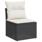vidaXL 10-tlg. Garten-Sofagarnitur mit Kissen Schwarz Poly Rattan vidaXL 10-tlg. Garten-Sofagarnitur mit Kissen Schwarz Poly Rattan