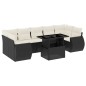 vidaXL 8-tlg. Garten-Sofagarnitur mit Kissen Schwarz Poly Rattan vidaXL 8-tlg. Garten-Sofagarnitur mit Kissen Schwarz Poly Rattan
