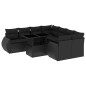 vidaXL 9-tlg. Garten-Sofagarnitur mit Kissen Schwarz Poly Rattan vidaXL 9-tlg. Garten-Sofagarnitur mit Kissen Schwarz Poly Rattan
