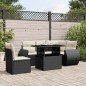 vidaXL 6-tlg. Garten-Sofagarnitur mit Kissen Schwarz Poly Rattan vidaXL 6-tlg. Garten-Sofagarnitur mit Kissen Schwarz Poly Rattan