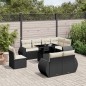 vidaXL 9-tlg. Garten-Sofagarnitur mit Kissen Schwarz Poly Rattan vidaXL 9-tlg. Garten-Sofagarnitur mit Kissen Schwarz Poly Rattan