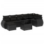 vidaXL 8-tlg. Garten-Sofagarnitur mit Kissen Schwarz Poly Rattan vidaXL 8-tlg. Garten-Sofagarnitur mit Kissen Schwarz Poly Rattan
