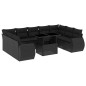 vidaXL 10-tlg. Garten-Sofagarnitur mit Kissen Schwarz Poly Rattan vidaXL 10-tlg. Garten-Sofagarnitur mit Kissen Schwarz Poly Rattan