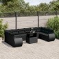 vidaXL 11-tlg. Garten-Sofagarnitur mit Kissen Schwarz Poly Rattan vidaXL 11-tlg. Garten-Sofagarnitur mit Kissen Schwarz Poly Rattan