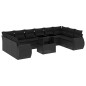 vidaXL 11-tlg. Garten-Sofagarnitur mit Kissen Schwarz Poly Rattan vidaXL 11-tlg. Garten-Sofagarnitur mit Kissen Schwarz Poly Rattan