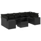 vidaXL 8-tlg. Garten-Sofagarnitur mit Kissen Schwarz Poly Rattan vidaXL 8-tlg. Garten-Sofagarnitur mit Kissen Schwarz Poly Rattan