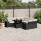 vidaXL 9-tlg. Garten-Sofagarnitur mit Kissen Schwarz Poly Rattan vidaXL 9-tlg. Garten-Sofagarnitur mit Kissen Schwarz Poly Rattan