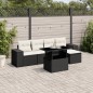 vidaXL 6-tlg. Garten-Sofagarnitur mit Kissen Schwarz Poly Rattan vidaXL 6-tlg. Garten-Sofagarnitur mit Kissen Schwarz Poly Rattan