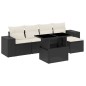 vidaXL 6-tlg. Garten-Sofagarnitur mit Kissen Schwarz Poly Rattan vidaXL 6-tlg. Garten-Sofagarnitur mit Kissen Schwarz Poly Rattan