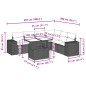 vidaXL 7-tlg. Garten-Sofagarnitur mit Kissen Schwarz Poly Rattan vidaXL 7-tlg. Garten-Sofagarnitur mit Kissen Schwarz Poly Rattan