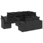 vidaXL 9-tlg. Garten-Sofagarnitur mit Kissen Schwarz Poly Rattan vidaXL 9-tlg. Garten-Sofagarnitur mit Kissen Schwarz Poly Rattan