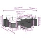 vidaXL 7-tlg. Garten-Sofagarnitur mit Kissen Schwarz Poly Rattan vidaXL 7-tlg. Garten-Sofagarnitur mit Kissen Schwarz Poly Rattan