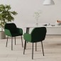 vidaXL Esszimmerstühle 2 Stk. Dunkelgrün Samt vidaXL Esszimmerstühle 2 Stk. Dunkelgrün Samt