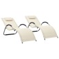 vidaXL Sonnenliegen Textilene 2 Stk. Creme und Grau vidaXL Sonnenliegen Textilene 2 Stk. Creme und Grau
