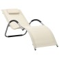 vidaXL Sonnenliegen Textilene 2 Stk. Creme und Grau vidaXL Sonnenliegen Textilene 2 Stk. Creme und Grau