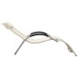 vidaXL Sonnenliegen Textilene 2 Stk. Creme und Grau vidaXL Sonnenliegen Textilene 2 Stk. Creme und Grau