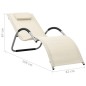 vidaXL Sonnenliegen Textilene 2 Stk. Creme und Grau vidaXL Sonnenliegen Textilene 2 Stk. Creme und Grau