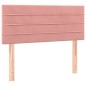 vidaXL Boxspringbett mit Matratze & LED Rosa 80x200 cm Samt vidaXL Boxspringbett mit Matratze & LED Rosa 80x200 cm Samt