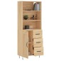 Highboard Sonoma-Eiche 69,5x34x180 cm Holzwerkstoff Highboard Sonoma-Eiche 69,5x34x180 cm Holzwerkstoff