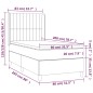vidaXL Boxspringbett mit Matratze & LED Dunkelgrün 80x200 cm Samt vidaXL Boxspringbett mit Matratze & LED Dunkelgrün 80x200 cm Samt