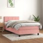 vidaXL Boxspringbett mit Matratze Rosa 80x200 cm Samt vidaXL Boxspringbett mit Matratze Rosa 80x200 cm Samt