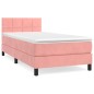 vidaXL Boxspringbett mit Matratze Rosa 80x200 cm Samt vidaXL Boxspringbett mit Matratze Rosa 80x200 cm Samt