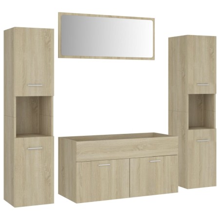 Badmöbel-Set Sonoma-Eiche Holzwerkstoff