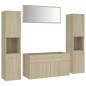 Badmöbel-Set Sonoma-Eiche Holzwerkstoff Badmöbel-Set Sonoma-Eiche Holzwerkstoff