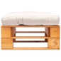 vidaXL Paletten-Ottomane mit Kissen in Sandfarben Holz Honigbraun vidaXL Paletten-Ottomane mit Kissen in Sandfarben Holz Honigbraun