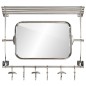 vidaXL Wandgarderobe mit Kleiderhaken & Spiegel Aluminium vidaXL Wandgarderobe mit Kleiderhaken & Spiegel Aluminium