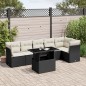 vidaXL 7-tlg. Garten-Sofagarnitur mit Kissen Schwarz Poly Rattan vidaXL 7-tlg. Garten-Sofagarnitur mit Kissen Schwarz Poly Rattan