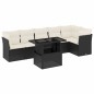 vidaXL 7-tlg. Garten-Sofagarnitur mit Kissen Schwarz Poly Rattan vidaXL 7-tlg. Garten-Sofagarnitur mit Kissen Schwarz Poly Rattan