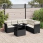 vidaXL 7-tlg. Garten-Sofagarnitur mit Kissen Schwarz Poly Rattan vidaXL 7-tlg. Garten-Sofagarnitur mit Kissen Schwarz Poly Rattan