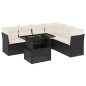 vidaXL 7-tlg. Garten-Sofagarnitur mit Kissen Schwarz Poly Rattan vidaXL 7-tlg. Garten-Sofagarnitur mit Kissen Schwarz Poly Rattan