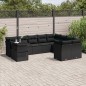 vidaXL 10-tlg. Garten-Sofagarnitur mit Kissen Schwarz Poly Rattan vidaXL 10-tlg. Garten-Sofagarnitur mit Kissen Schwarz Poly Rattan