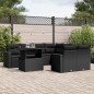 vidaXL 9-tlg. Garten-Sofagarnitur mit Kissen Schwarz Poly Rattan vidaXL 9-tlg. Garten-Sofagarnitur mit Kissen Schwarz Poly Rattan