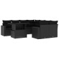 vidaXL 9-tlg. Garten-Sofagarnitur mit Kissen Schwarz Poly Rattan vidaXL 9-tlg. Garten-Sofagarnitur mit Kissen Schwarz Poly Rattan