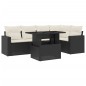 vidaXL 6-tlg. Garten-Sofagarnitur mit Kissen Schwarz Poly Rattan vidaXL 6-tlg. Garten-Sofagarnitur mit Kissen Schwarz Poly Rattan