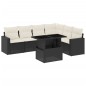 vidaXL 7-tlg. Garten-Sofagarnitur mit Kissen Schwarz Poly Rattan vidaXL 7-tlg. Garten-Sofagarnitur mit Kissen Schwarz Poly Rattan