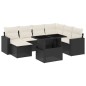 vidaXL 8-tlg. Garten-Sofagarnitur mit Kissen Schwarz Poly Rattan vidaXL 8-tlg. Garten-Sofagarnitur mit Kissen Schwarz Poly Rattan