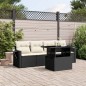 vidaXL 5-tlg. Garten-Sofagarnitur mit Kissen Schwarz Poly Rattan vidaXL 5-tlg. Garten-Sofagarnitur mit Kissen Schwarz Poly Rattan