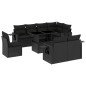 vidaXL 9-tlg. Garten-Sofagarnitur mit Kissen Schwarz Poly Rattan vidaXL 9-tlg. Garten-Sofagarnitur mit Kissen Schwarz Poly Rattan
