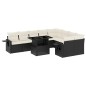 vidaXL 10-tlg. Garten-Sofagarnitur mit Kissen Schwarz Poly Rattan vidaXL 10-tlg. Garten-Sofagarnitur mit Kissen Schwarz Poly Rattan